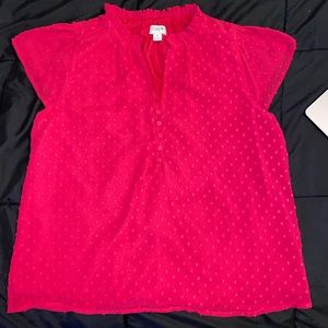 Hot pink J.crew Work blouse